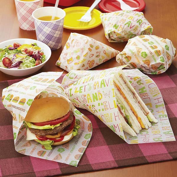 創意卡通漢堡三明治包裝紙 烘焙用紙 野餐便當餐墊 (8.1折)
