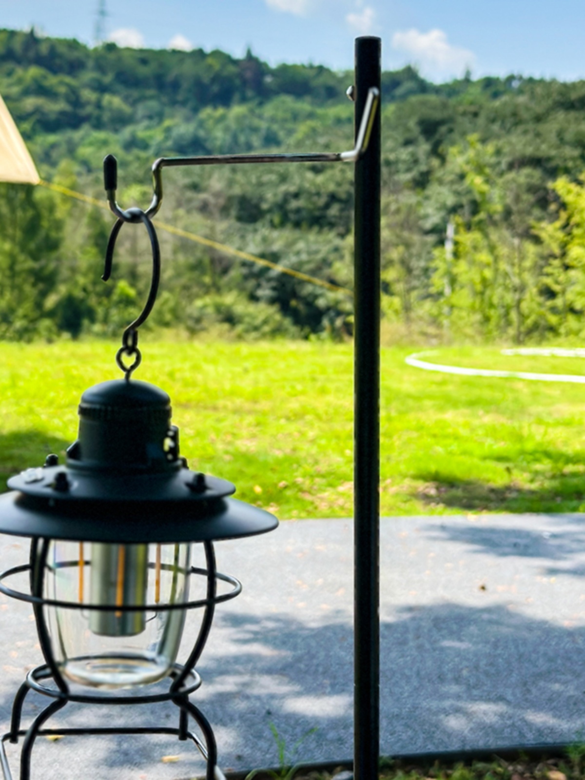 戶外露營照明燈杆便攜式野營露營輕量折曡燈架營地燈支架野釣燈架