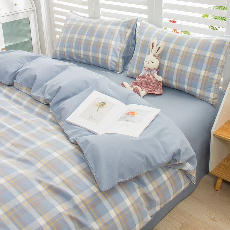 日式簡約風格 防蟎花色床單 4件套床上用品