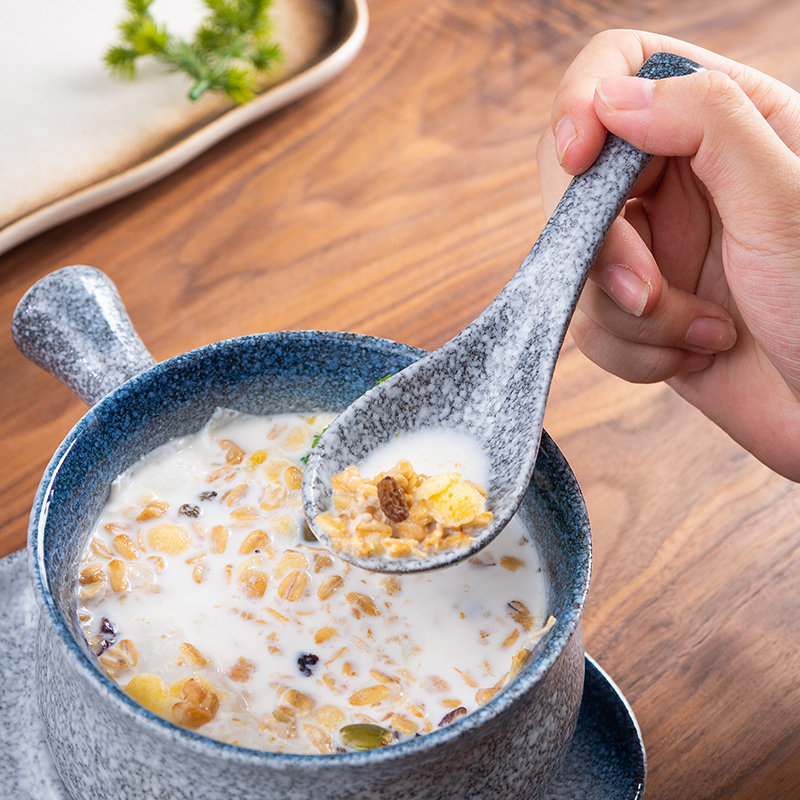 西瓜陶瓷湯匙可愛日式小勺子 家用喝湯勺吃飯勺粥勺湯匙調羹餐具 (8.3折)