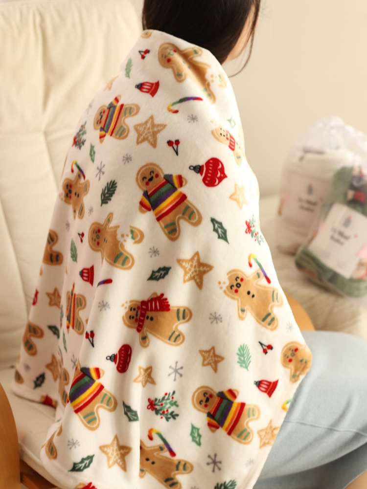 聖誕風蓋腿小毯子舒適法蘭絨午睡午休兒童禮品毯