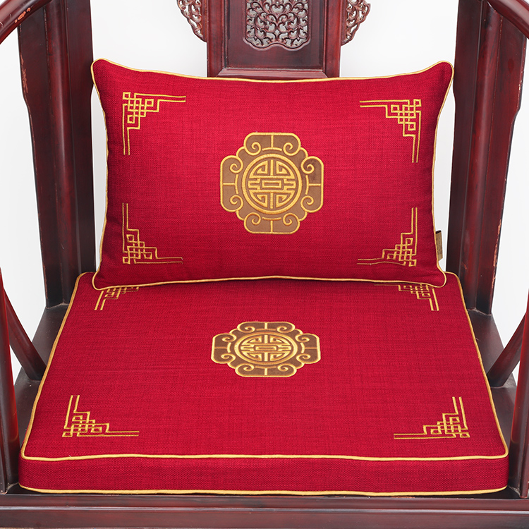 新中式紅木椅墊中式餐椅實木傢俱圈椅沙發墊茶桌椅長凳座墊 (5.9折)