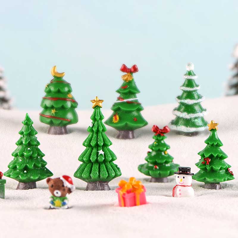 聖誕樹造型樹脂生態瓶裝飾多肉植物小巧可愛手工擺件