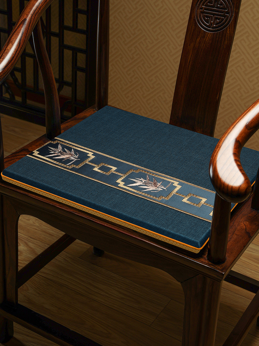 新中式布藝椅墊 坐墊四季通用 紅木沙發椅座墊 茶椅墊