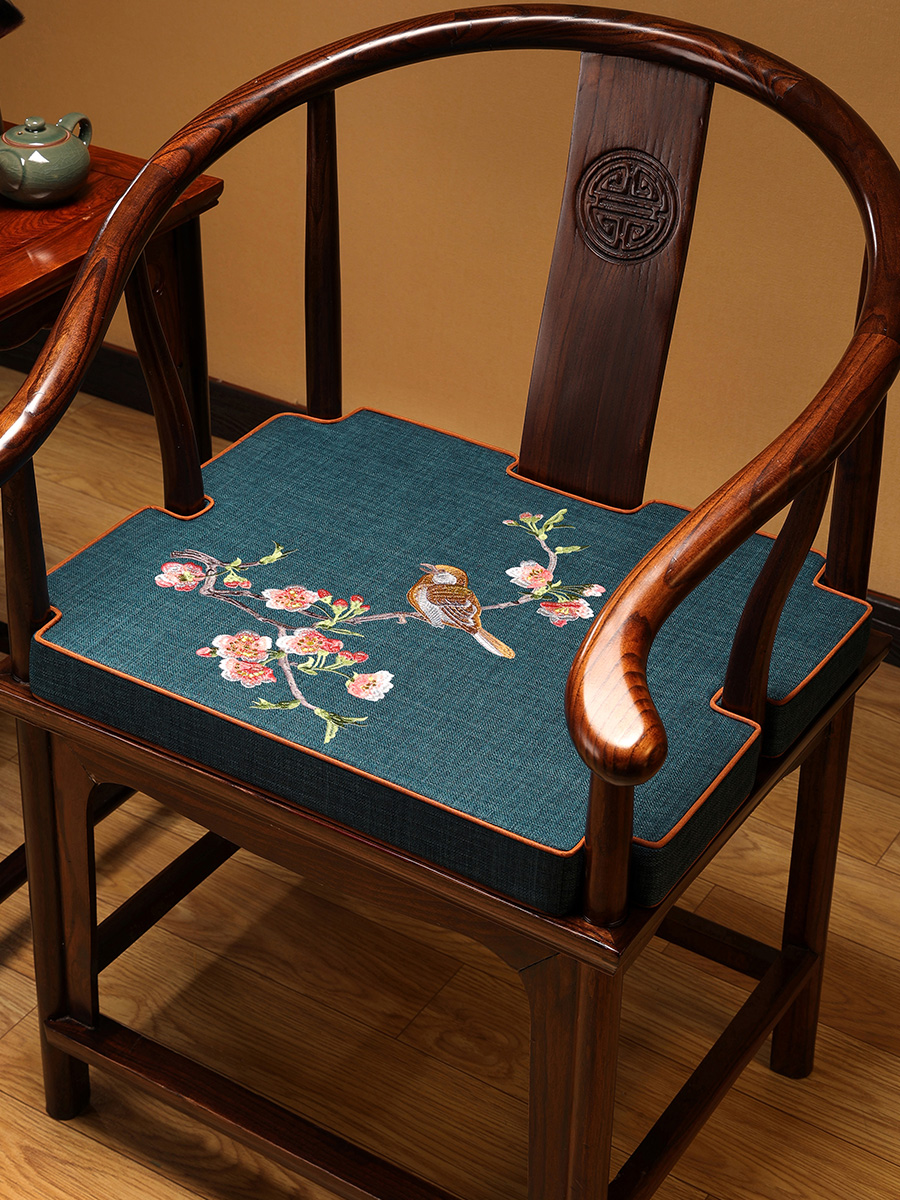 中式風格紅木圈椅墊多種尺寸顏色坐墊抱枕腰枕皆有新中式椅墊卡角椅墊