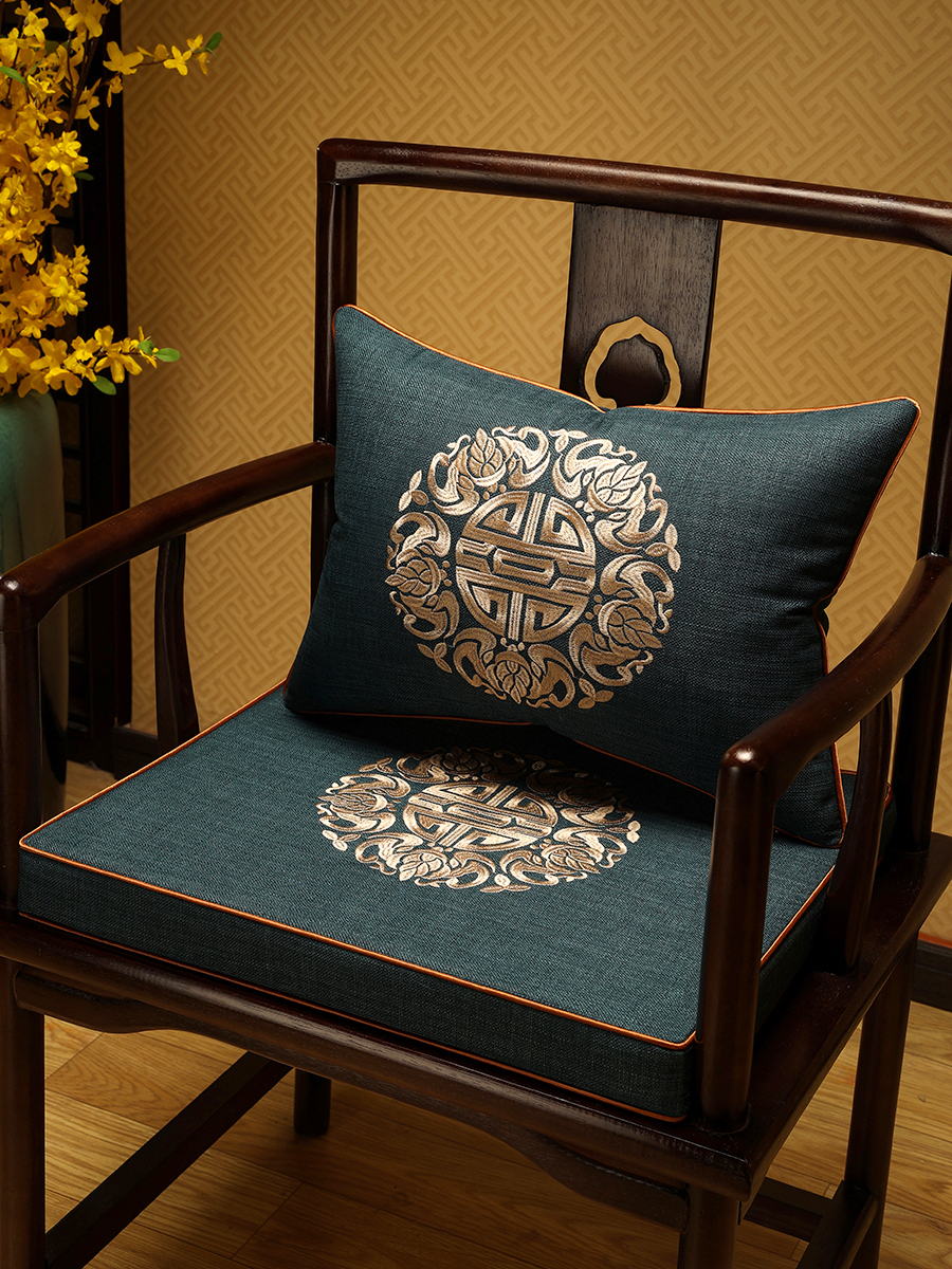 新中式風格椰棕椅墊坐墊凳子墊冬季辦公室椅子墊可坐地墊