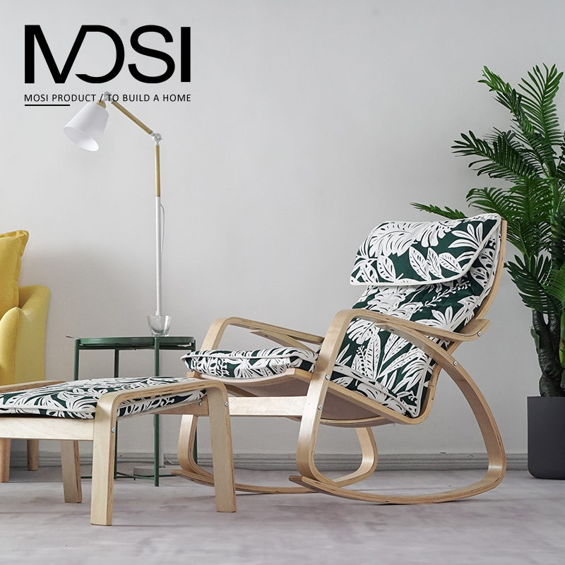 北歐風格木質搖椅 舒適休閒放鬆 適合室內外使用