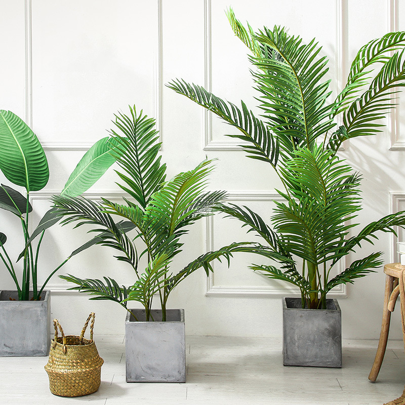 現代質感仿真綠植盆栽室內裝飾客廳落地散尾葵假植物造景 (1.8折)