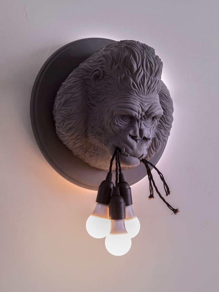 北歐動物造型壁燈 猩猩咬線造型設計 客廳臥室餐廳咖啡廳裝飾燈具 (5.4折)