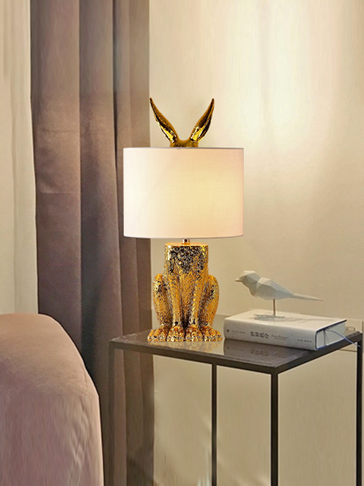 北歐風兔子壁燈 簡約設計 客廳臥室餐廳書房床頭樹脂動物燈具