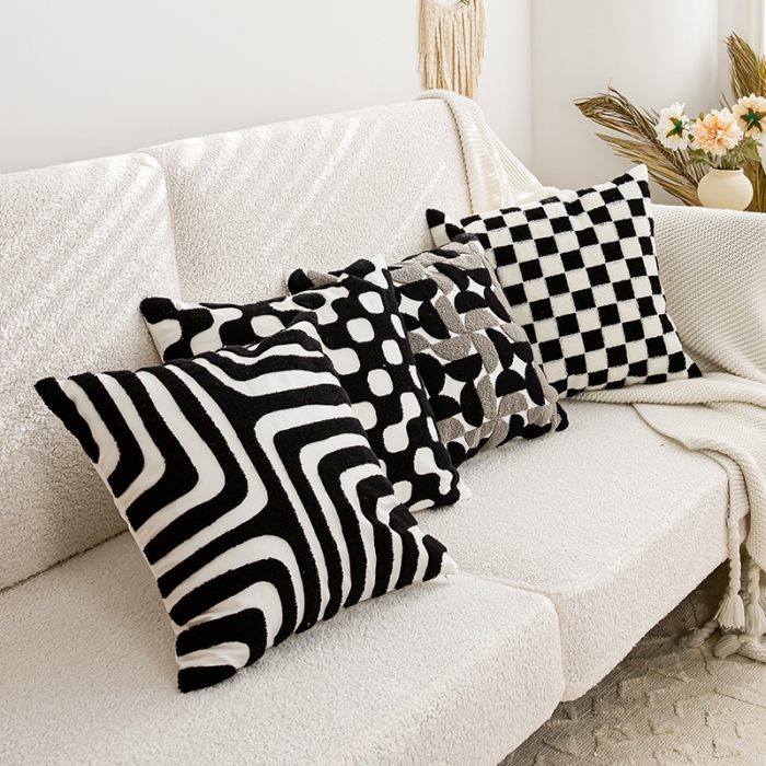 簡約歐風黑金系列 抱枕乳膠填充沙發午睡客廳靠墊 (8.3折)