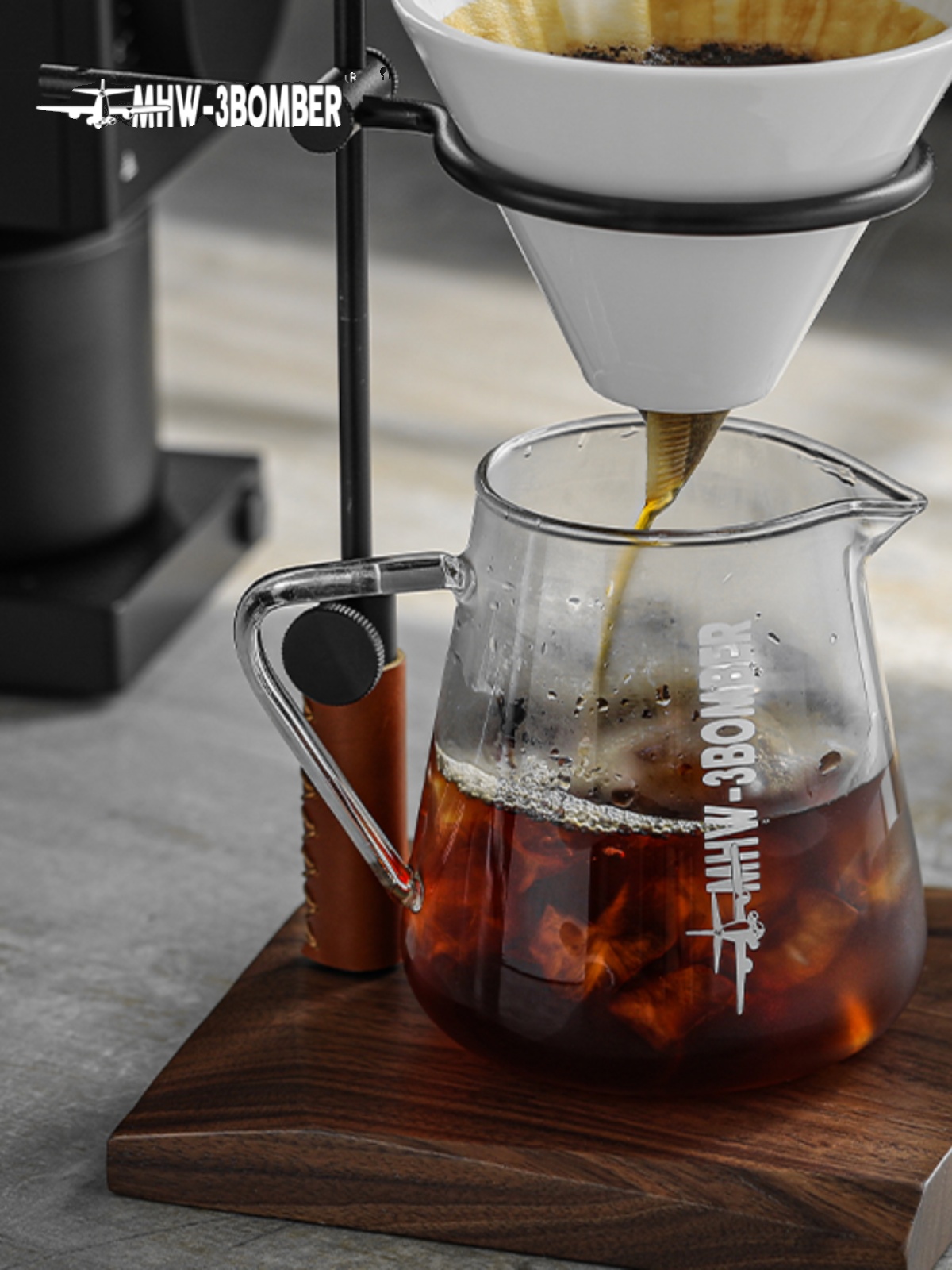日式風格玻璃壺 美式咖啡器具 轟炸機精靈手衝咖啡分享壺 500ml