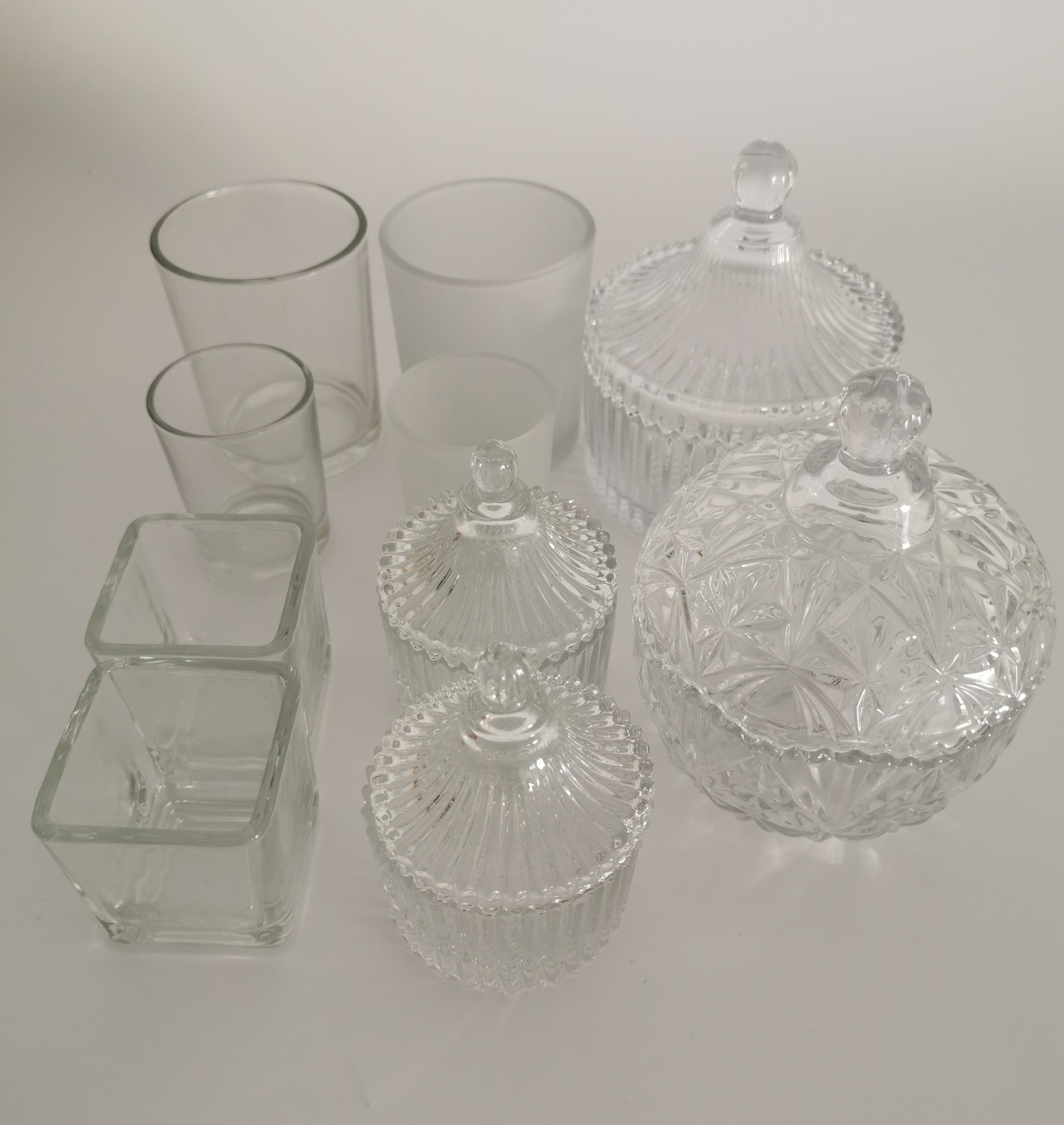 歐式風格 DIY香薰蠟燭杯 玻璃杯燭臺杯 方杯 小圓杯 (2.6折)