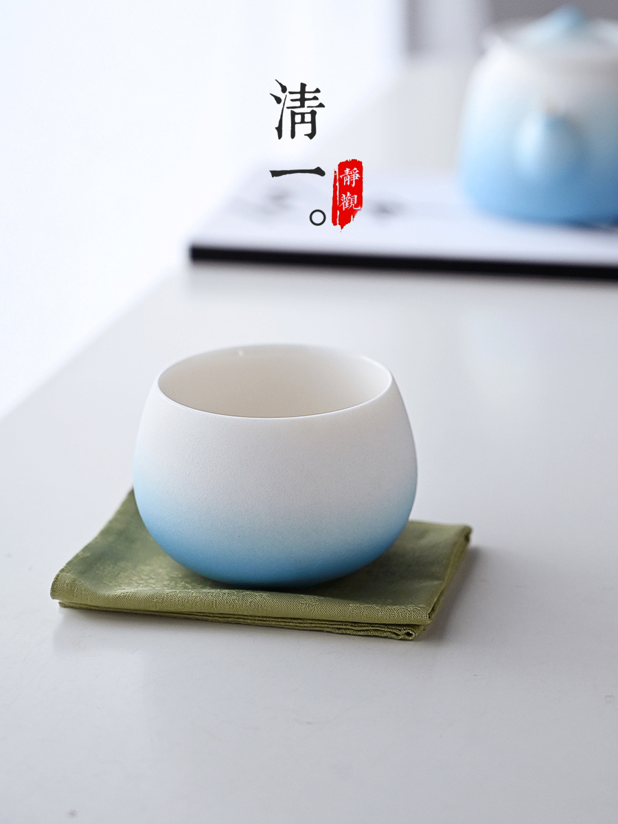 日式陶瓷品茗杯 清一工坊 小清新風格 150ml 個人專用