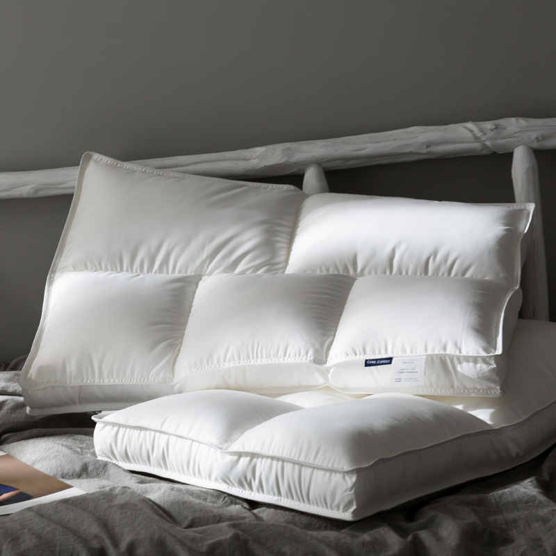 超柔軟羽絲絨枕芯低枕 日式五星級立體纖維枕可水洗單人簡約枕芯 (8.3折)