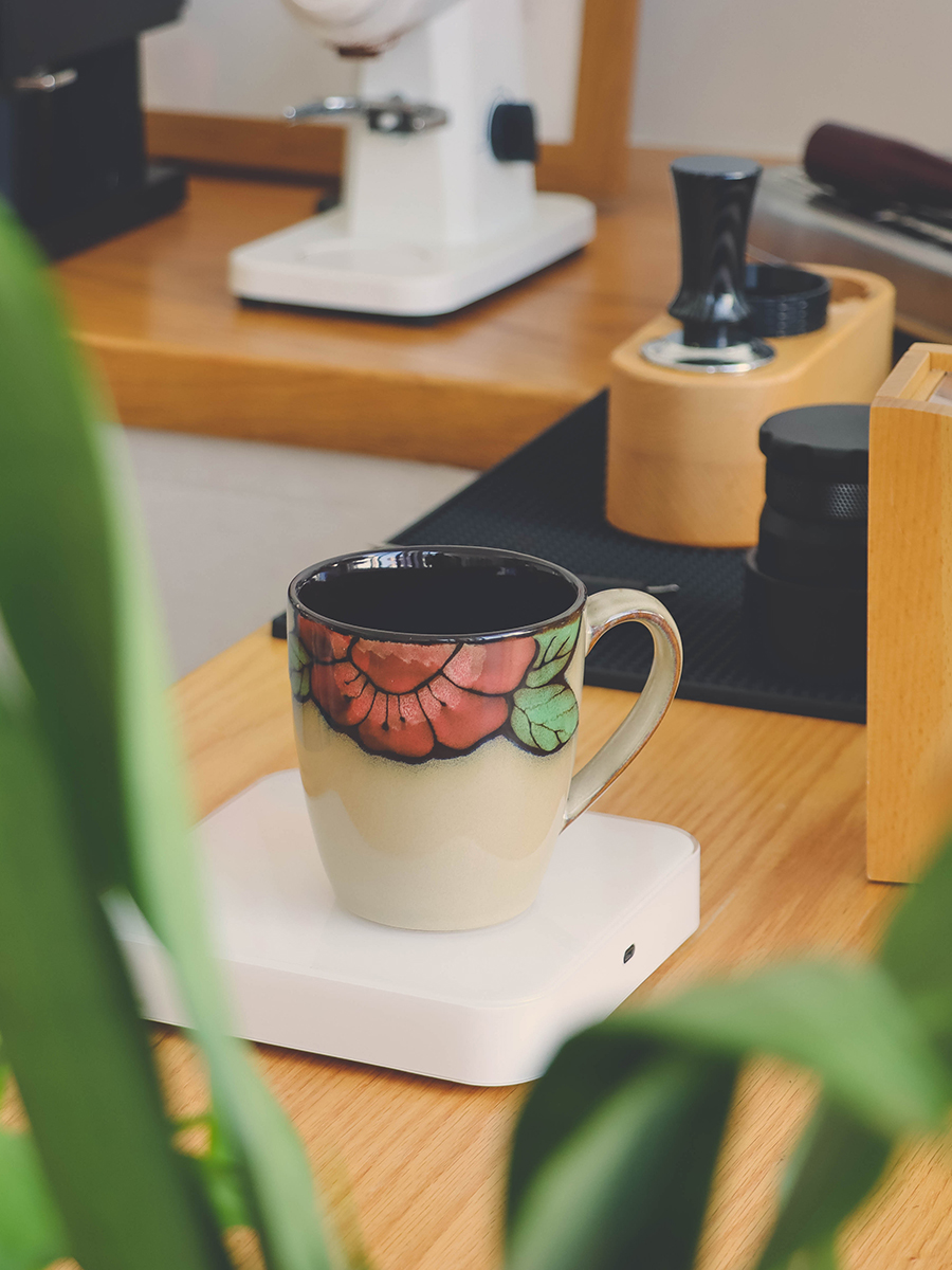 歐式風格陶瓷咖啡杯 山茶花釉下彩 女高顏值 冰美式家用馬克杯