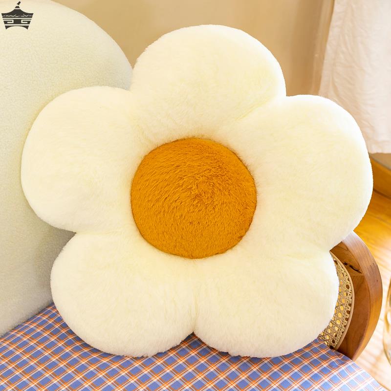 可愛風格圓形抱枕毛絨外套填充優質pp棉適用於臥室午睡使用