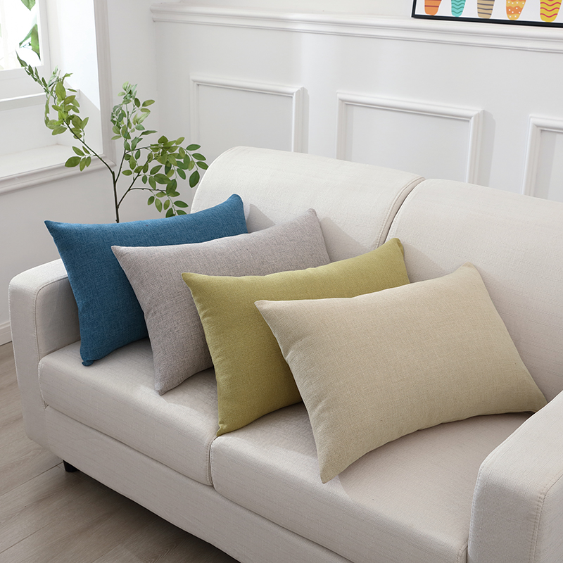 簡約現代風格長方形靠枕客廳沙發大靠背墊床頭飄窗長抱枕5070灰色