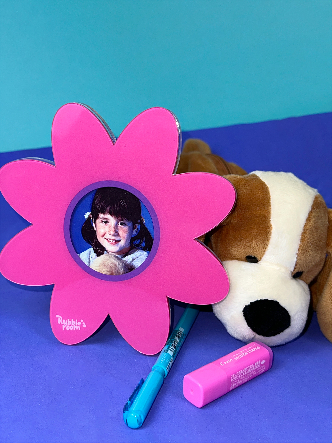 美式復古花朵壓克力小卡展示相框粉紫色可愛禮物可放入小名片