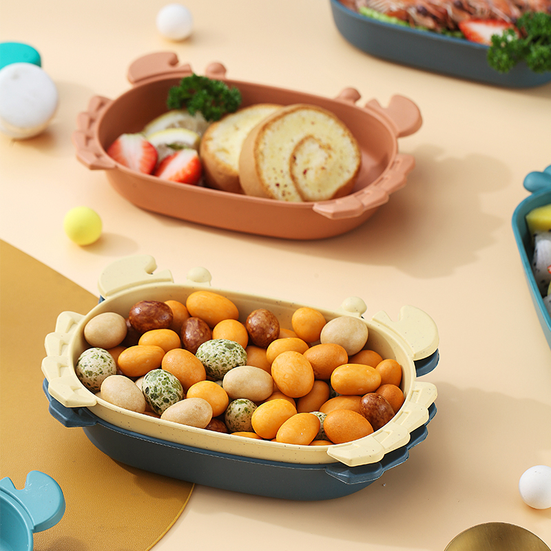 可愛兒童稻穀殼碗碟調味醬碟家用骨頭盤小碟子零食