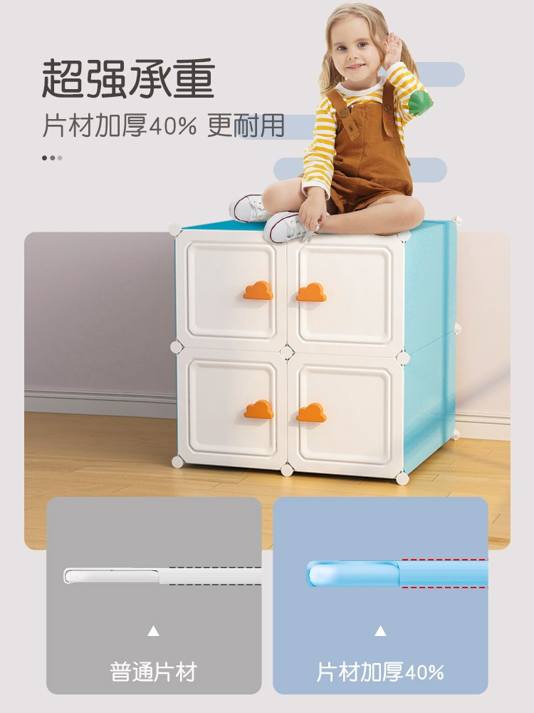 兒童衣櫃簡易收納櫃寶寶嬰兒衣服小衣櫥家用臥室組裝箱儲物櫃子