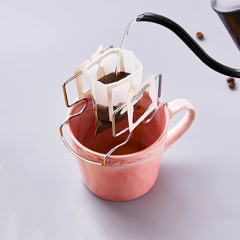 簡約時尚不鏽鋼掛耳咖啡支架戶外便攜手沖咖啡濾袋過濾咖啡杯專用架