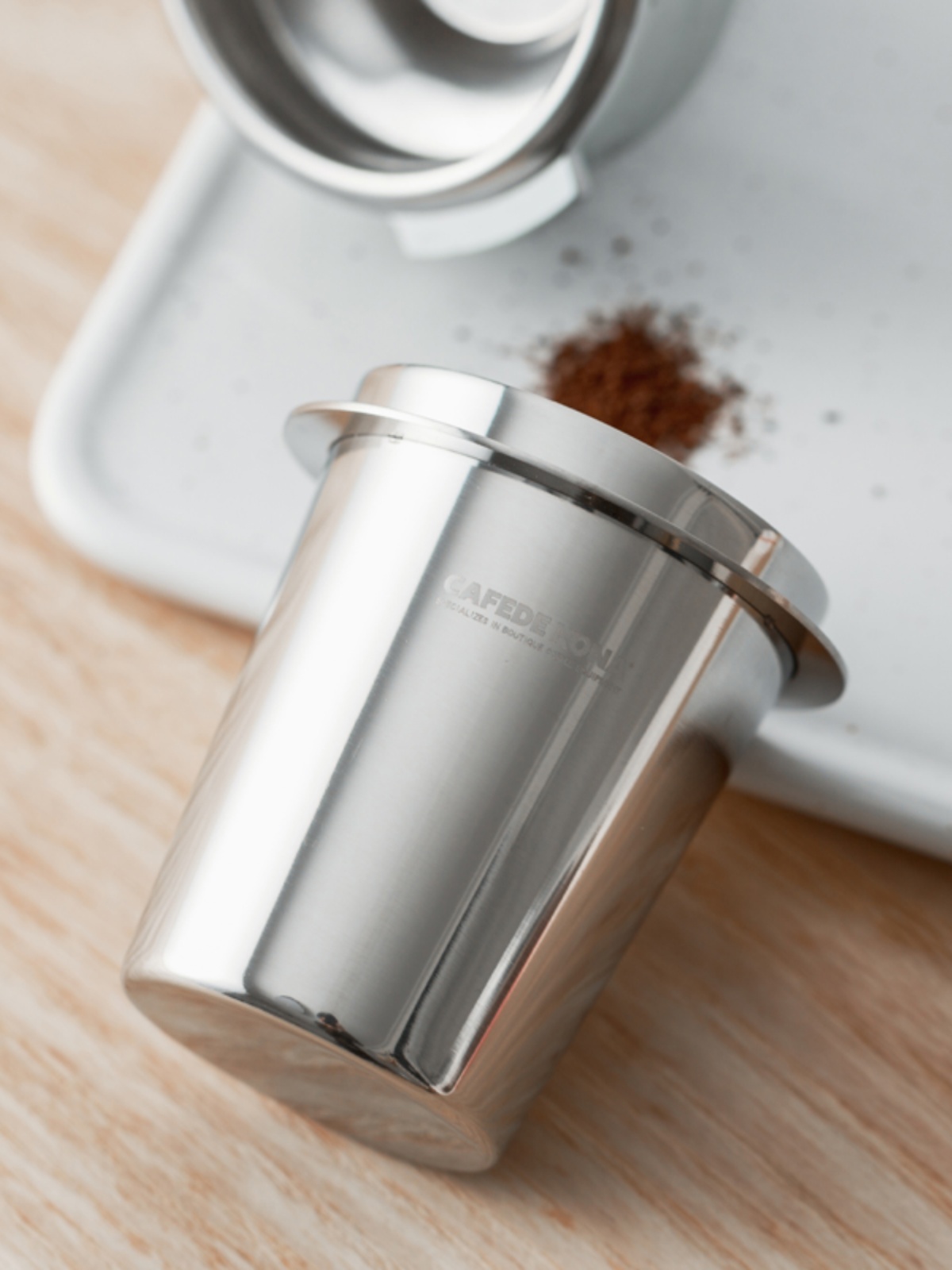 質感不鏽鋼接粉杯 適用意式咖啡機手柄 EK43 咖啡聞香杯 (8.3折)