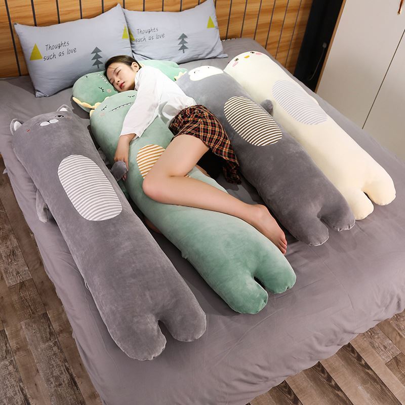 可愛卡通公仔抱枕 臥室裝飾長條枕頭 兒童大玩偶巨型睡覺