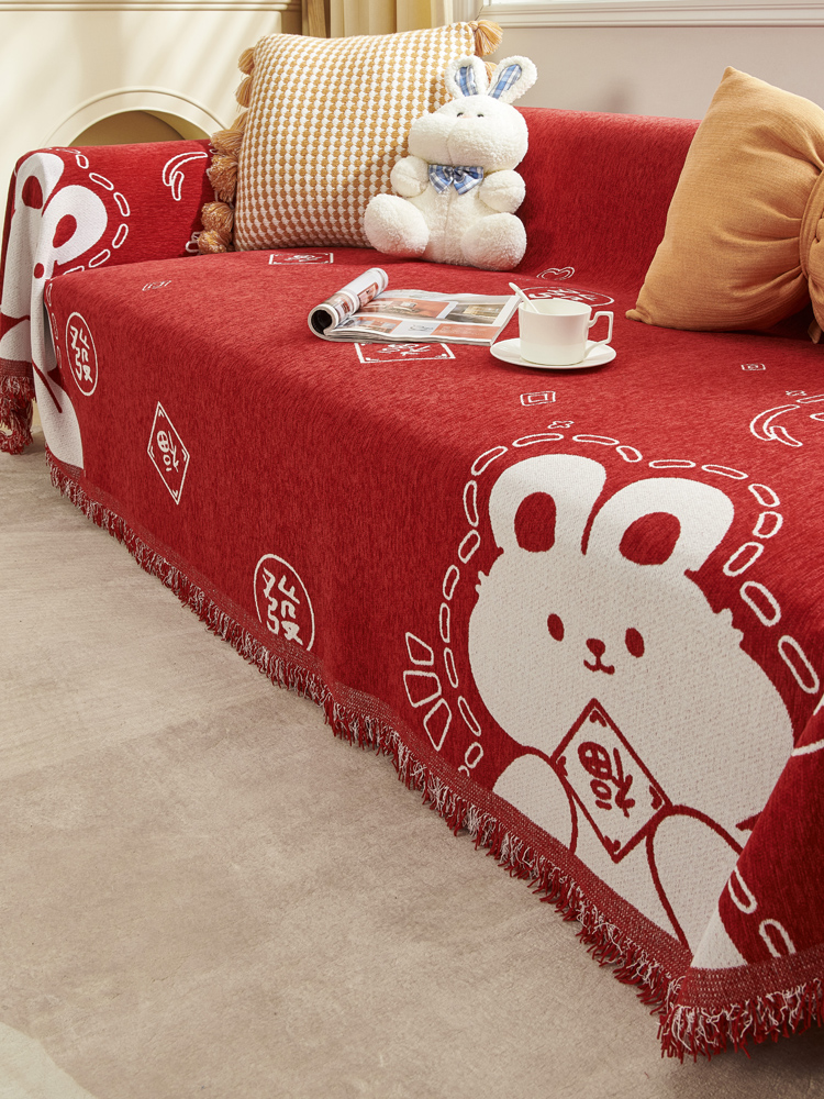 創意簡約風格防滑兔子卡通沙發罩套給予您舒適溫馨的沙發體驗