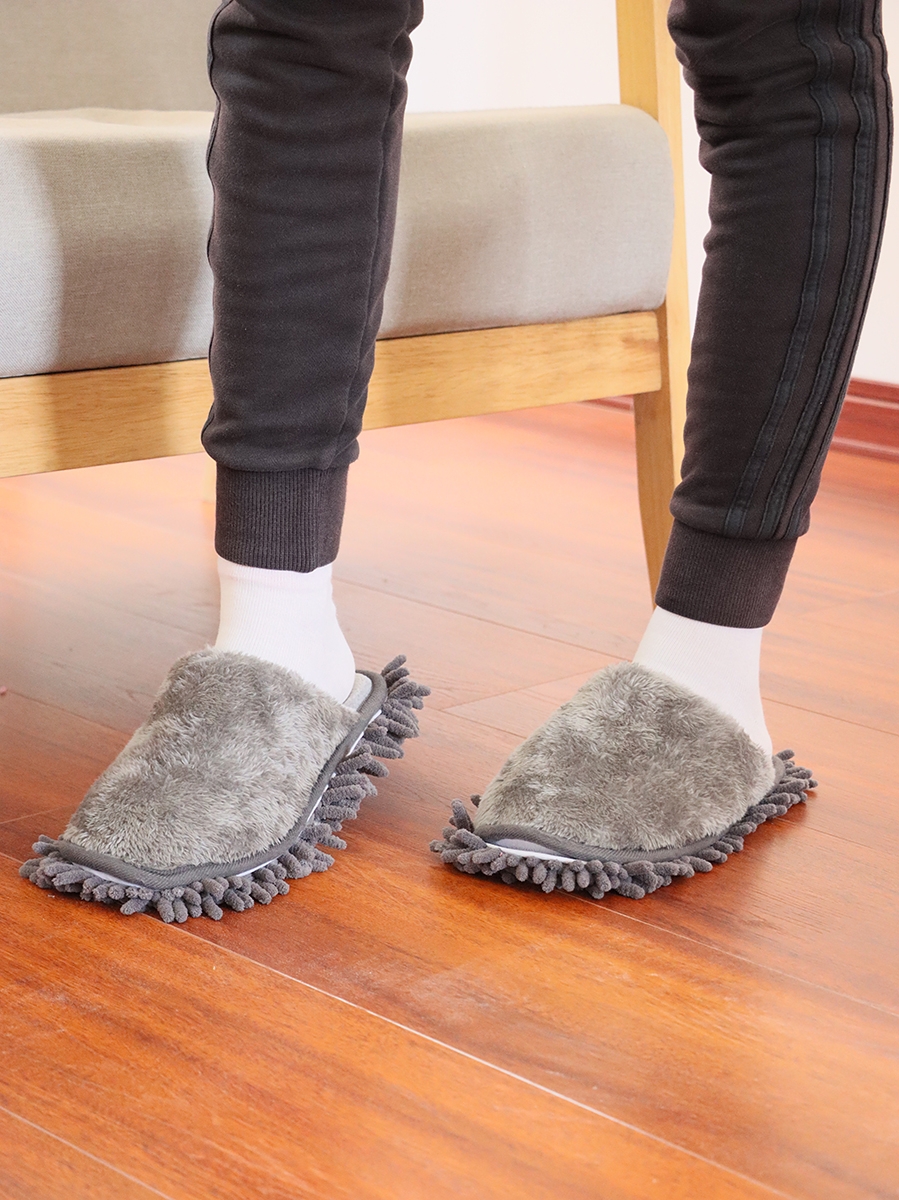冬季臥室居家毛毛鞋柔軟舒適全粘扣設計輕鬆擦地方便實用