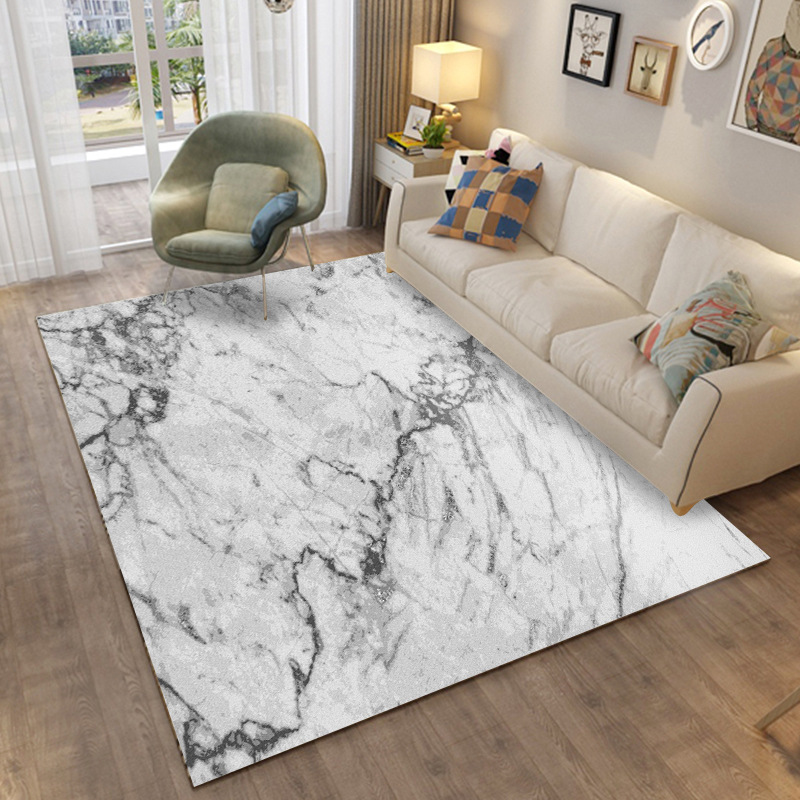 意式大理石紋客廳地毯簡約耐髒沙發茶几臥室毯