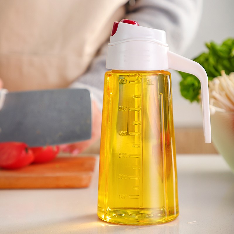 日式玻璃油壺廚房家用自動開合大容量油瓶裝油倒油防漏醬油醋油罐