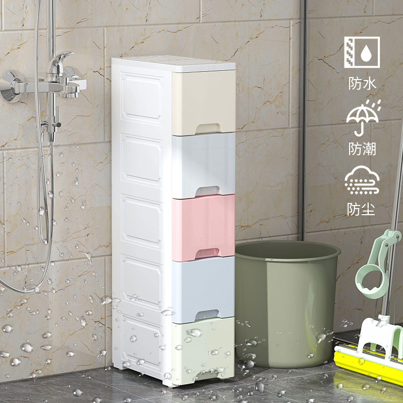 質感北歐風塑料 置物架輕鬆收納浴室洗衣機間隙 (7折)