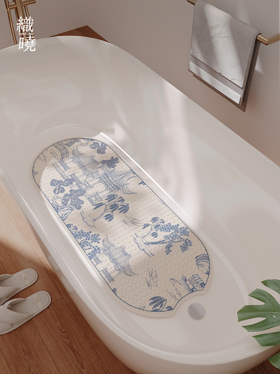 簡約現代風格的浴室防滑墊讓您的淋浴更安全舒適防摔防水家用兒童洗澡大尺寸地墊