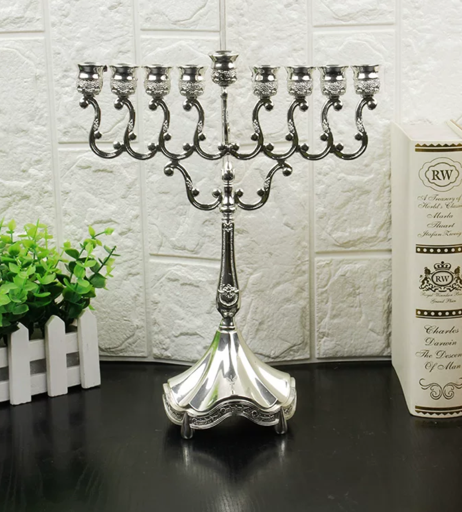 金屬歐式風格9頭金燈臺 浪漫燭臺 餐廳擺件 以色列燭臺
