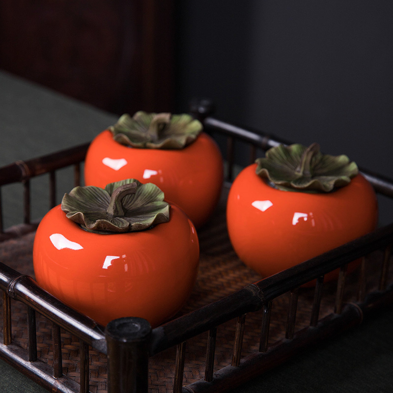 柿柿如意仿真陶瓷客廳裝飾擺件 祝福好運 (4.2折)