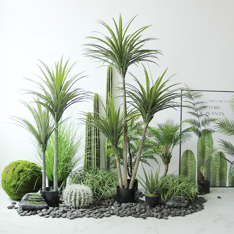 仿真長葉龍舌蘭熱帶沙漠風格室內植物造景落地裝飾擺件 (8.3折)