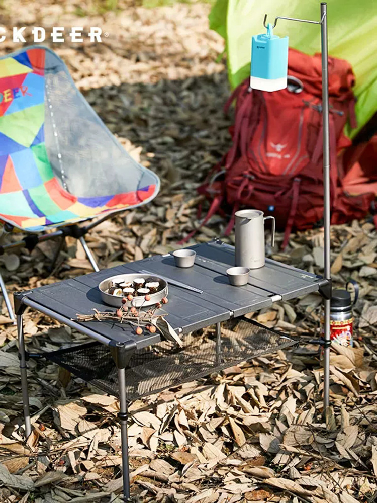 露營野營登山迷你精緻戶外桌子鋁合金多功能摺疊幾何桌