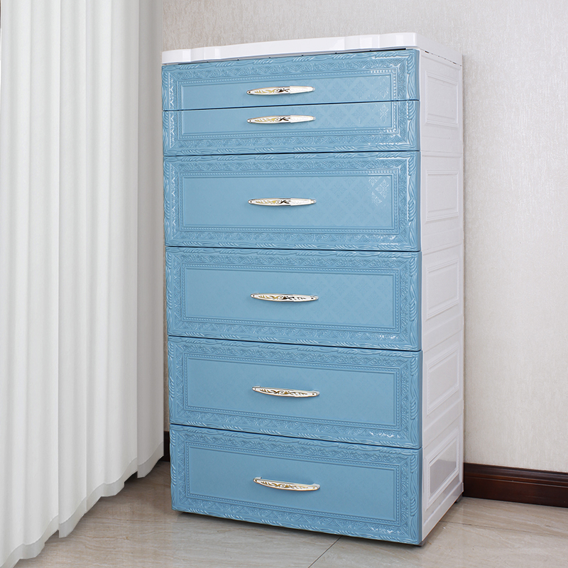 歐式風格抽屜式收納櫃可做臥室寶寶衣櫃多層設計適用於客廳整理