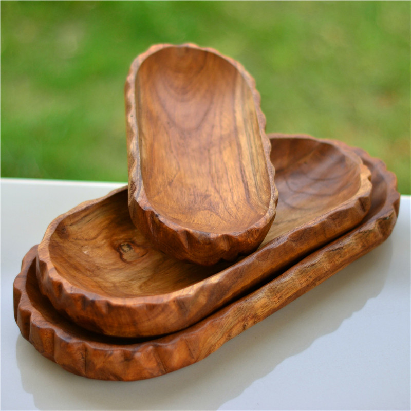 泰國手工藝品木雕果盤瓜子盤糖果盤東南亞風擺件