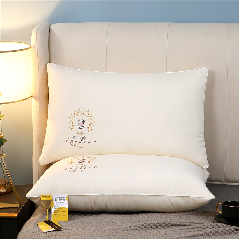 全棉材質枕頭芯大豆纖維填充助你睡得舒適品質保證