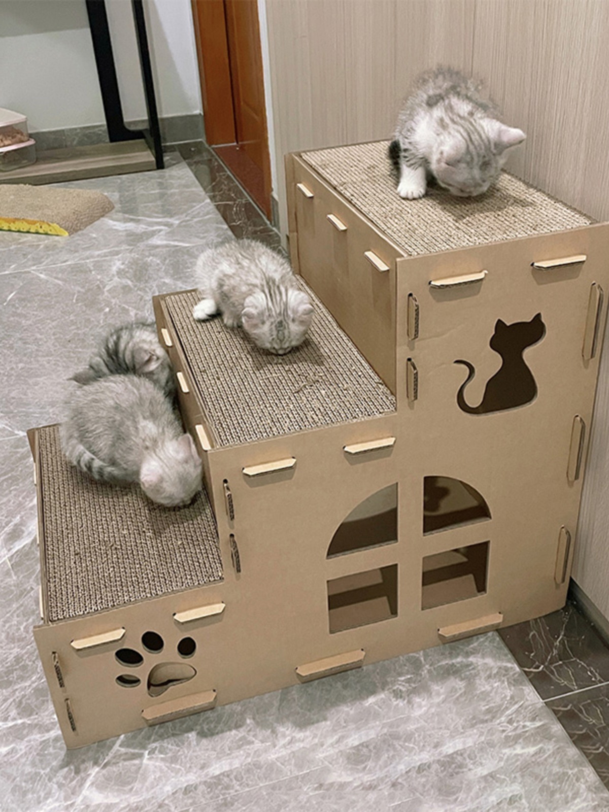 貓咪的天堂貓抓板窩貓窩一體貓爪板房子貓盒