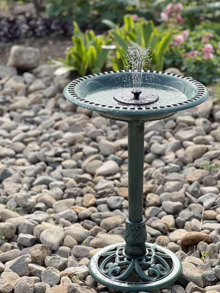 太陽能噴泉盆 鳥浴盆 水景噴泉燈 庭院景觀擺件 (8.3折)
