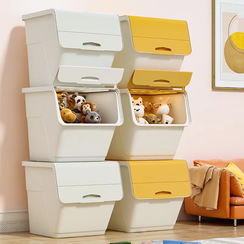星優玩具收納箱筐家用繙蓋儲物箱兒童零食收納櫃衣服整理箱收納盒