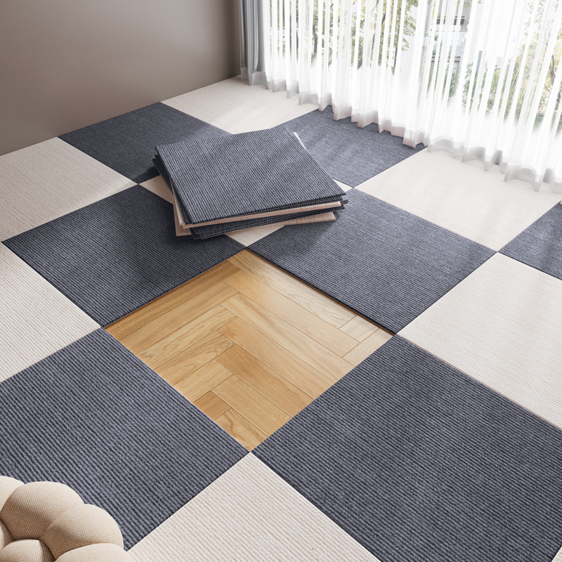 拼接方塊毯自粘臥室客廳樓梯墊全鋪地板保護隔音地墊 (3折)
