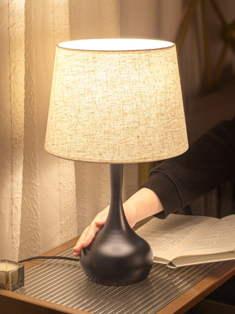 美式現代觸摸可調光檯燈臥室床頭櫃燈簡約北歐風格餵奶閱讀夜燈