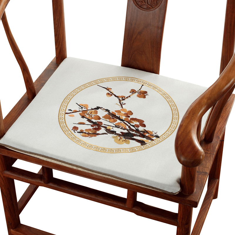 中式新風格紅木厚實椅墊 防滑實木座墊 茶臺椅子座墊 茶椅墊圈椅 太師椅座墊 (8.3折)