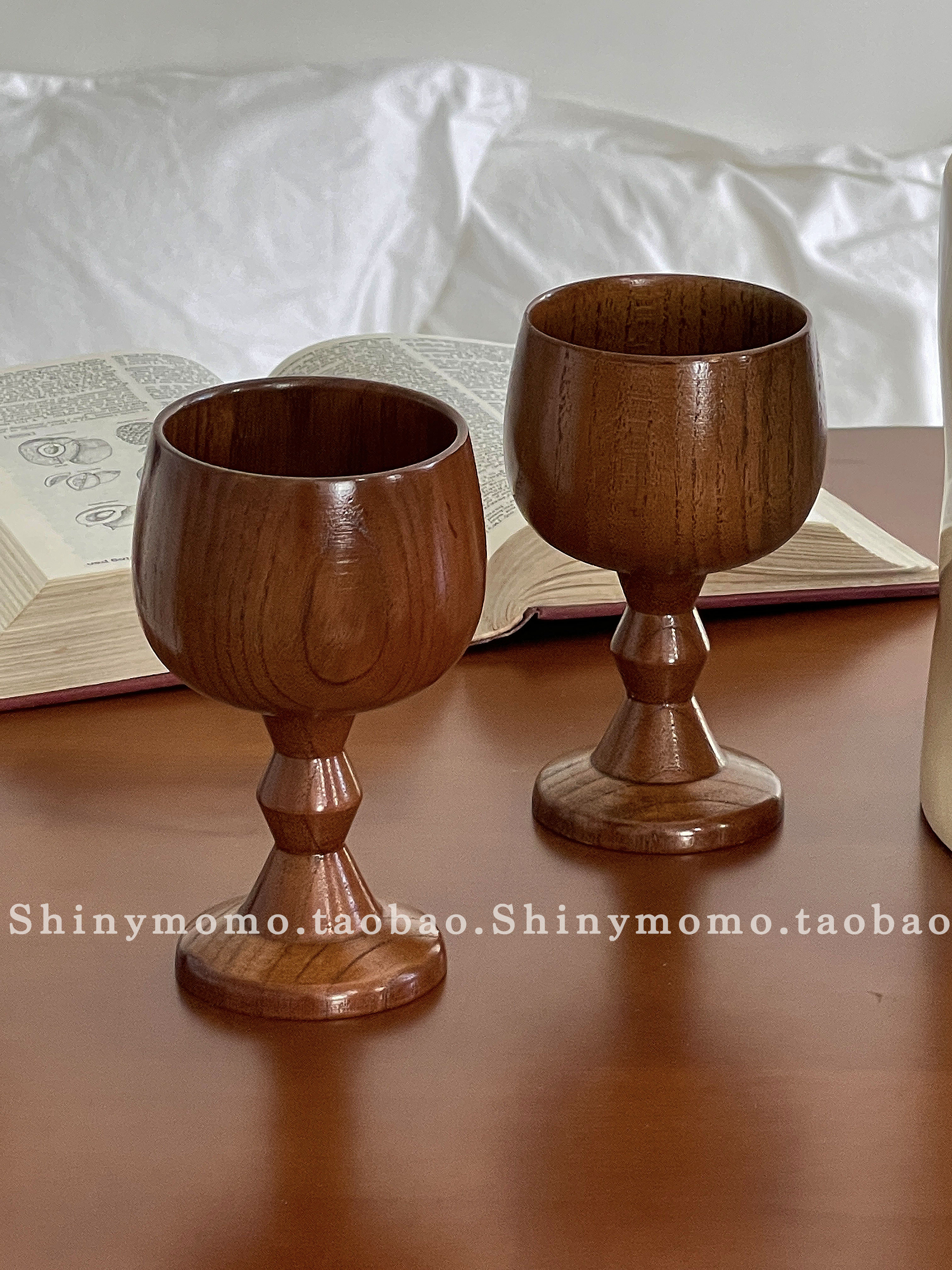 復古木質創意水杯 裝飾擺件 法式風格 其他材質