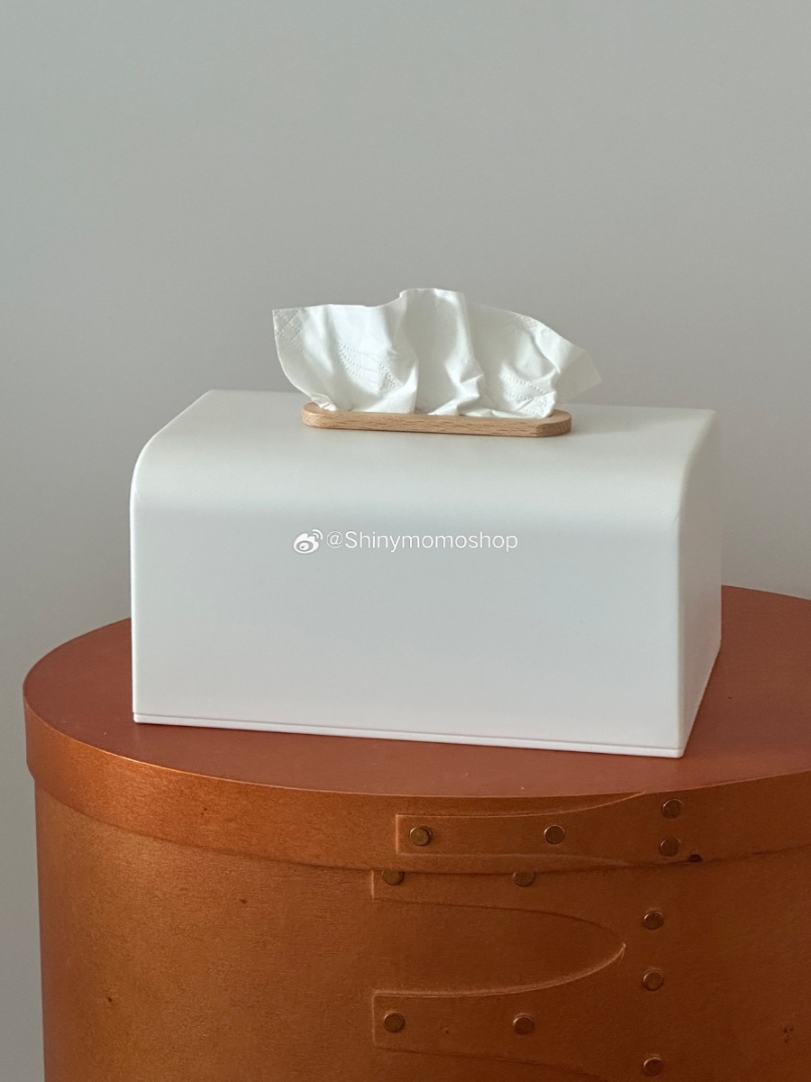 白色簡約抽紙盒ins風樹脂材質客廳餐廳茶几多功能收納