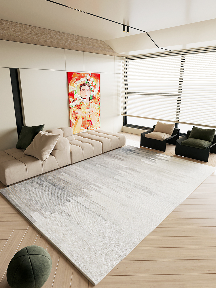 歐美風格聚酯纖維地毯客廳茶几毯大戶型地毯可手洗吸塵